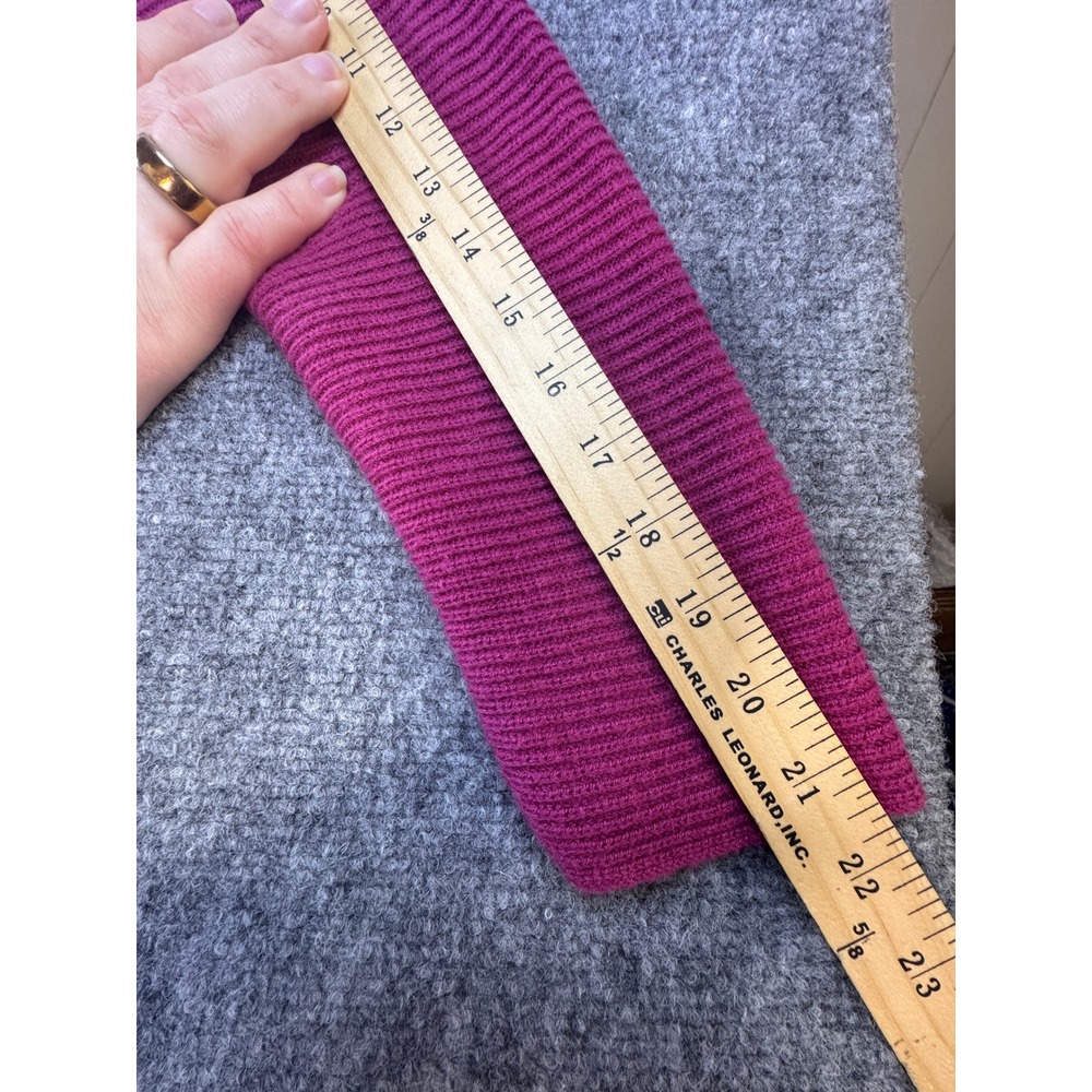 Talbots Ribbed Boat Neck Sweater Magenta Pink Medium Lambswool Nylon Blend - Picture 9 of 10
